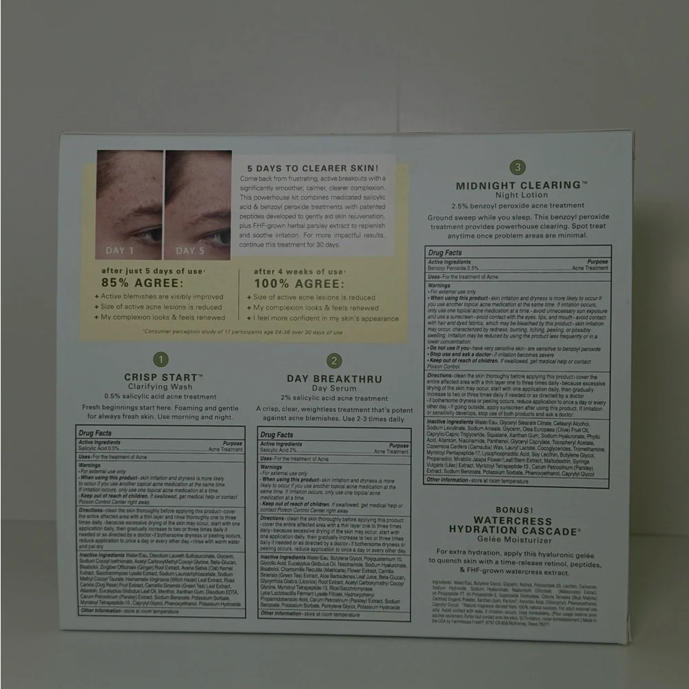 Farmhouse Fresh SEALED Comeback Clear Acne Banishing Kit *NEW* - Picture 2 of 7